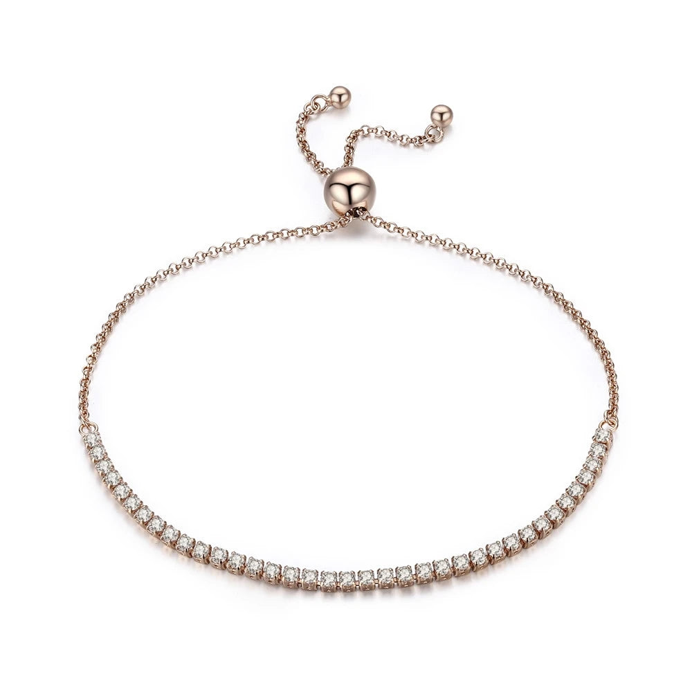 Gold Plated CZ Classic Tennis Bracelet.