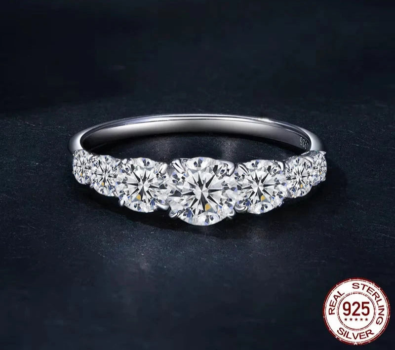 D Color VVS1 Moissanite Ring for Women – 925 Sterling Silver Engagement & Wedding Jewelry.