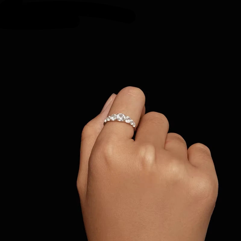 D Color VVS1 Moissanite Ring for Women – 925 Sterling Silver Engagement & Wedding Jewelry.