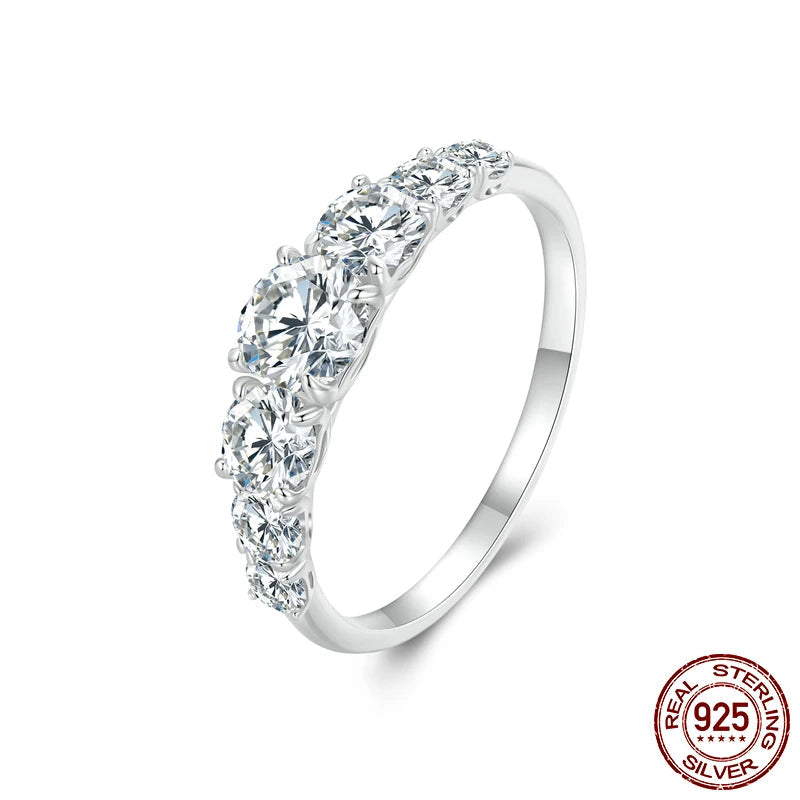 D Color VVS1 Moissanite Ring for Women – 925 Sterling Silver Engagement & Wedding Jewelry.