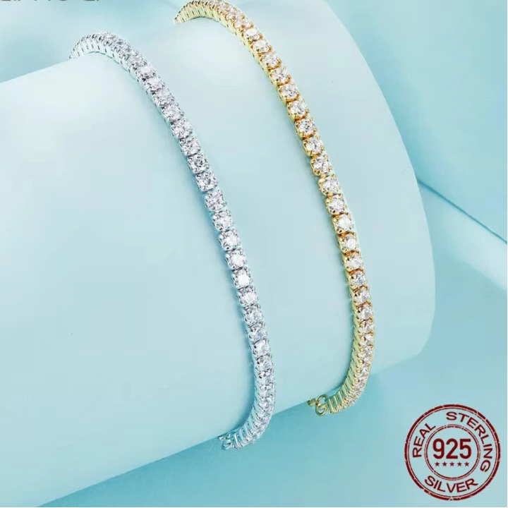 Gold Plated CZ Classic Tennis Bracelet.