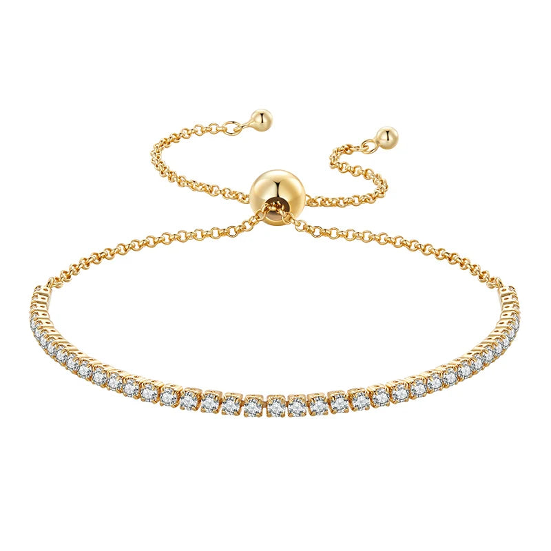 Gold Plated CZ Classic Tennis Bracelet.